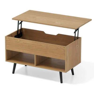 Mid Century Modern Accent Table With Hidden Compartment - image 1
