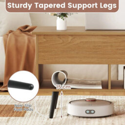 Mid Century Modern Accent Table With Hidden Compartment - thumbnail 4
