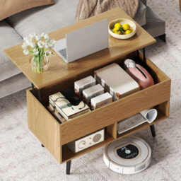 Mid Century Modern Accent Table With Hidden Compartment - thumbnail 5