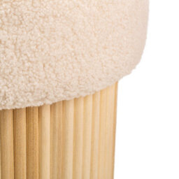 Nordlys White Bouclé Pouf With Storage Vintage Style Living Room - thumbnail 7