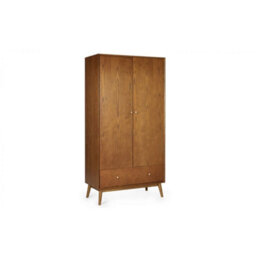 Ashfield Cherry Ash Wood Veneer 2 Door 1 Drawer Wardrobe - thumbnail 2