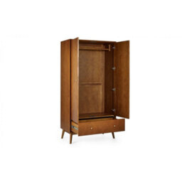 Ashfield Cherry Ash Wood Veneer 2 Door 1 Drawer Wardrobe - thumbnail 4