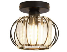 Semi Flush Mount Chandelier Lighting Black Ceiling Light Fixture