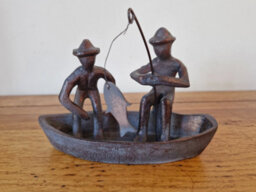 Inspirational Gifting Gone Fishing - Ornament Hand Cast In Aluminium With Antique Bronze Finish - thumbnail 2