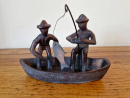 Inspirational Gifting Gone Fishing - Ornament Hand Cast In Aluminium With Antique Bronze Finish - thumbnail 1