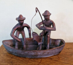 Inspirational Gifting Gone Fishing - Ornament Hand Cast In Aluminium With Antique Bronze Finish - thumbnail 4
