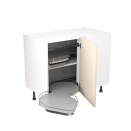Kitchen Kit Base Unit Blind Corner With Pull Out Left 1000mm W/ Shaker Cabinet Door - Ultra Matt Cashmere - thumbnail 1