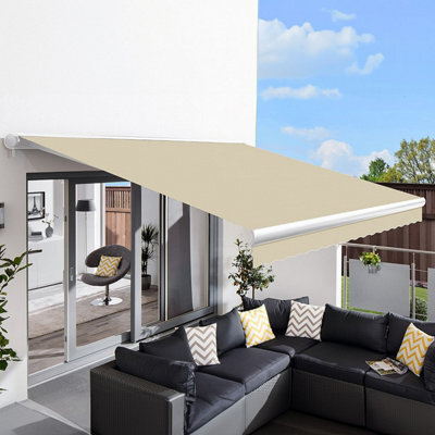Primrose Awnings 3.0M X 2.5M Retractable Manual Full Cassette Sand Awning Outdoor Patio Canopy - image 1
