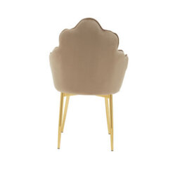 Orsina Mink Velvet Dining Chair,  Durable & Adjustable Velvet Office Chair, Backrest Mink Accent Chair - thumbnail 4