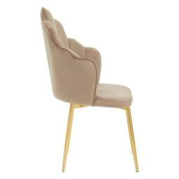 Orsina Mink Velvet Dining Chair,  Durable & Adjustable Velvet Office Chair, Backrest Mink Accent Chair - thumbnail 3