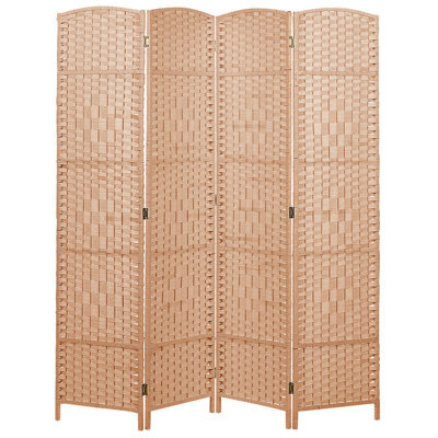 Beliani 4 Panel Room Divider Lappago Natural 163 Cm 170 Cm - image 1