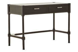 Orsina Functional Design Two Drawer Black Finish Desk, Classic Computer Desk For Office, Durable Design Desk - thumbnail 2