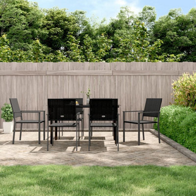 Berkfield 7 Piece Garden Dining Set Poly Rattan And Steel - image 1