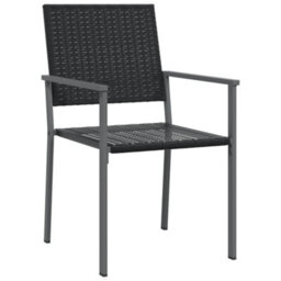 Berkfield 7 Piece Garden Dining Set Poly Rattan And Steel - thumbnail 5