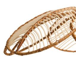 Wyld And Coco Natural Rattan Pendant Lamp Handmade Flower Shade Boho - W66 X D66 X H130Cm - thumbnail 7