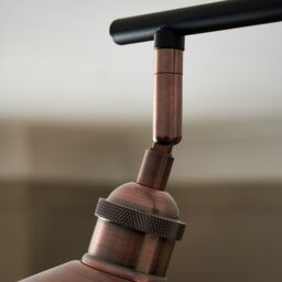 Inlight Bureau Satin Black Copper Effect 4 Light Spotlight Bar - thumbnail 3