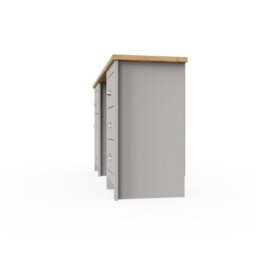 Timber Art Design Lisbon Light Grey Double Pedestal Study Desk Laptop Computer Desk Office Furniture - thumbnail 5