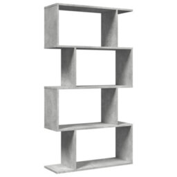 Berkfield Durable Room Divider Bookcase 4-Tier Concrete Grey 70X24X129 Cm Engineered Wood