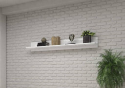 Arte Tulsa Elegant White Gloss Wall Shelf - W1600mm X H220mm X D230mm - thumbnail 2