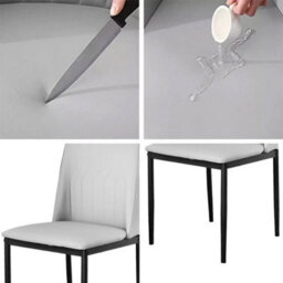 Dining Chair Set Of 2 Upholstered Kitchen Chairs Steel Legs 120Kg - thumbnail 5