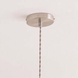 Valuelights Susie Glass Lantern Lamp Shade Brushed Chrome Single Ceiling Pendant Light - thumbnail 4