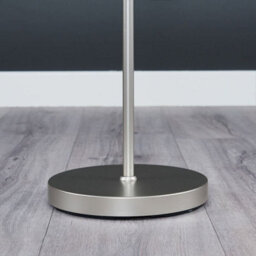 Valuelights Charles Brushed Chrome Floor Lamp With White Linen Shade - thumbnail 3