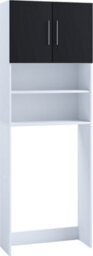 Vcm Bathroom Furniture Washing Machine Cabinet Jutas White / Black W. 64 X H. 190 X D. 25 Cm - thumbnail 2