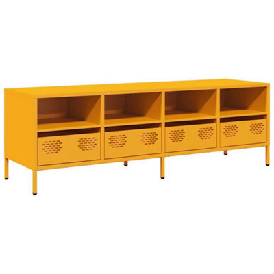 Berkfield Industrial Tv Cabinet Mustard Yellow 135X39X43.5 Cm Cold-Rolled Steel - image 1