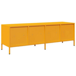 Berkfield Industrial Tv Cabinet Mustard Yellow 135X39X43.5 Cm Cold-Rolled Steel - thumbnail 7