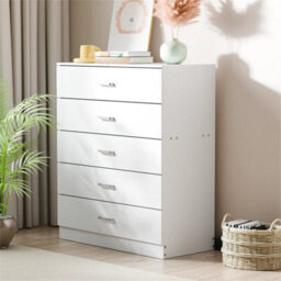 5 White Chest Of Drawers Modern Bedroom Furniture Draw Dressing Table - thumbnail 5