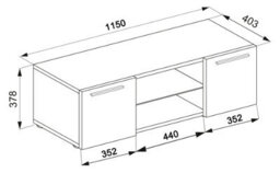 Vcm Wood Tv Lowboard Tv Cabinet Lowina L - thumbnail 3