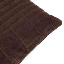 Yard Dales Quilted 100% Cotton Velvet Polyester Filled Cushion, Brown, 50 X 50Cm - thumbnail 3