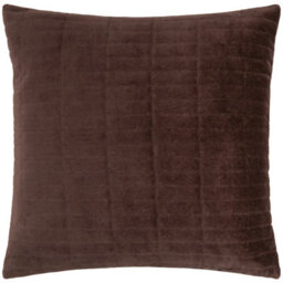 Yard Dales Quilted 100% Cotton Velvet Polyester Filled Cushion, Brown, 50 X 50Cm - thumbnail 2