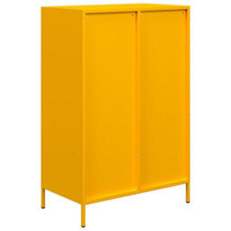 Berkfield Highboard Mustard Yellow 68X39X101.5 Cm Steel - thumbnail 7