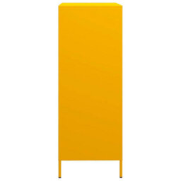 Berkfield Highboard Mustard Yellow 68X39X101.5 Cm Steel - thumbnail 6