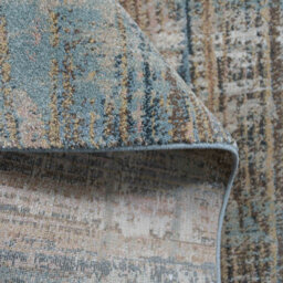 Loomed Beige Blue Living Area Rug Soft 160X230Cm - thumbnail 3