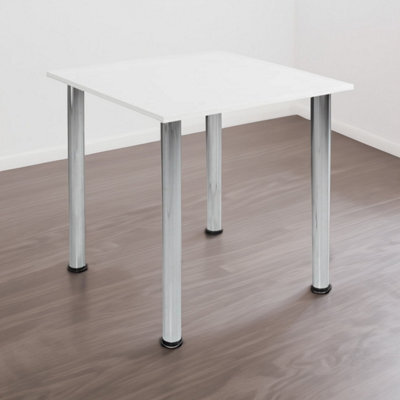 Heze Furniture Mikla Metal Leg Modern Table - White - image 1