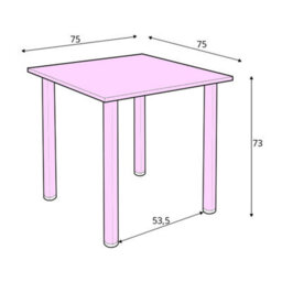 Heze Furniture Mikla Metal Leg Modern Table - White - thumbnail 5