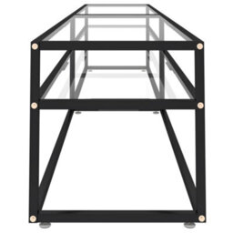 Berkfield Sturdy Tv Cabinet Transparent 220X40X40.5 Cm Tempered Glass - thumbnail 4