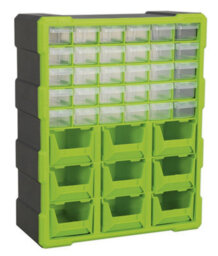Sealey Cabinet Box 39 Drawer - Hi-Vis Green/black Apdc39Hv - thumbnail 1