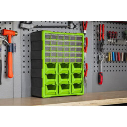 Sealey Cabinet Box 39 Drawer - Hi-Vis Green/black Apdc39Hv - thumbnail 2