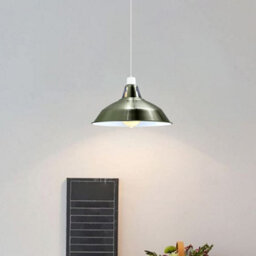 Vintage Metal Lamp Shades In A Retro Shades For Ceiling Lights Lampshades For Lights In Bedroom Kitchen, Green Brass, 2Pack - thumbnail 2
