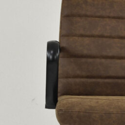 Lakeland Furniture Heath Aged Brown Faux Leather Black Base Swivel Height Adjustable Office Chair - thumbnail 8