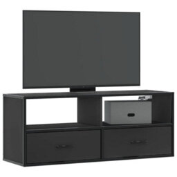Berkfield Tv Cabinet Black 100X31X39.5 Cm Engineered Wood And Metal