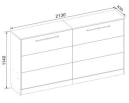Vcm Cabinet Bed With Slatted Base 90X200 - thumbnail 7