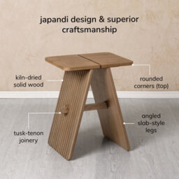 MH London Lohan Side Table Solid Wood Bedside Table For Living Room And Bedroom - thumbnail 4