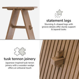 MH London Lohan Side Table Solid Wood Bedside Table For Living Room And Bedroom - thumbnail 6