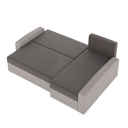 Chievo Modern Corner Sofa Bed Convertible Sleeper With Storage And Universal Orientation In Light Grey Dark Grey - thumbnail 3