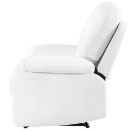 Beliani Recliner Chair Bergen With Footrest Faux Leather White - thumbnail 6