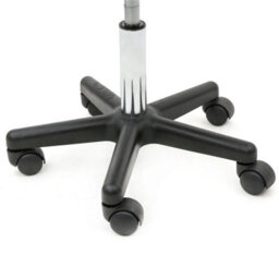 Pu 360 Adjustable Round Salon Stool With Backrest Black Comfort Rolling Chair - thumbnail 5
